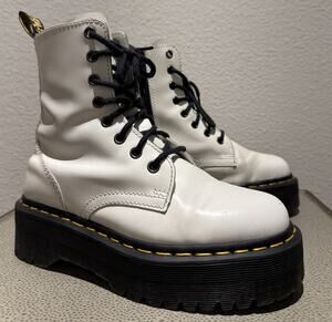 Dr. Martens Jadon Leather Platform Combat Boots Size 6 Women's